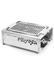 MBH - MAQUINARIA BAR HOSTELERÍA Barbecue da tavolo inox per l'ospitalità. Griglia professionale in acciaio inossidabile per cucinare alla griglia,