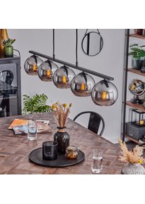 hofstein Koyoto Hanglamp Glas 15 cm Rookkleurig, 5-lichts