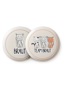 Spielehelden Kätzchen jelvények leánybúcsú ajándék 12 kitűző 5,6 cm extra nagy leánybúcsú ajándék