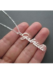Stainless Steel Custom Vertical Name Pendant Necklace Simple Personalized Jewelry Handmade Nameplate Necklaces Women Gift