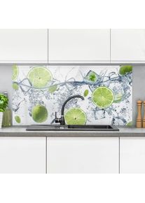 MICASIA Crédence en verre - Refreshing lime - Paysage 1:2 Dimension: 59cm x 120cm
