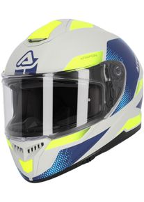 Acerbis Krapon, full face helmet , color: Grey/Neon-Yellow/Blue , size: XXL