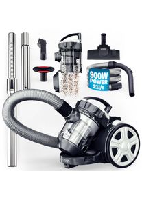 Monzana&reg; Aspirapolvere argento 900 W Multiciclone senza sacchetti