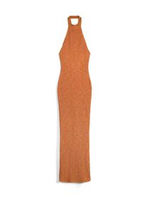 Bershka Dames Gebreide jurk oranje / zilver XS