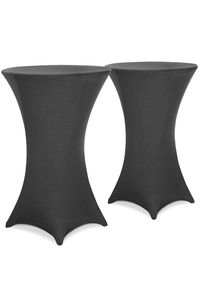 Detex® Housse de table haute, set de 2, anthracite Ø80cm