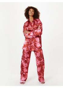 Nasty Gal Nohavicov&yacute; kost&yacute;m Ženy ružov&aacute; / červen&aacute; 32