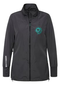 Ulla Popken Dames Functionele jas aqua / grijs / zwart M-L