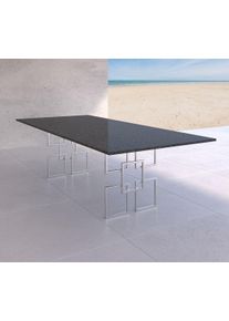 Gartentisch aus dunklem Naturstein nach Maß ist solide und für jeden Outdoorbereich Nero Impala aus dem Hause ricon manufaktur