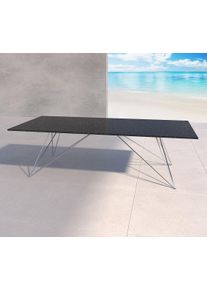 Gartentisch aus dunklem Naturstein nach Maß ist solide und für jeden Outdoorbereich Nero Impala aus dem Hause ricon manufaktur