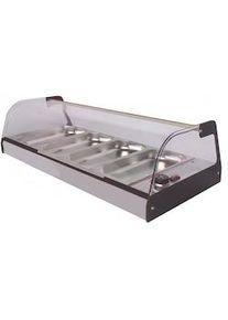 Vitrina caliente baño maría 4 bandejas gastronorm