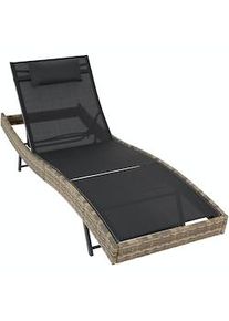 TecTake Tumbona de ratán Moana - natural - 404872