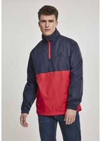 Urban Classics Stand Up Collar Pull Over Jacket navy/fire red - L