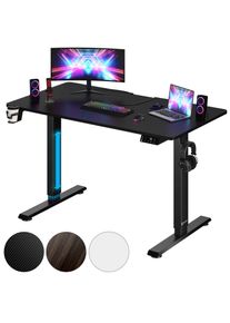 Casaria® Bureau assis debout noir 110x60x73-118cm avec écran LCD