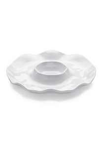 ich-zapfe Grote ronde Chip & Dip Dipping Plate set van 4, 40,6 cm