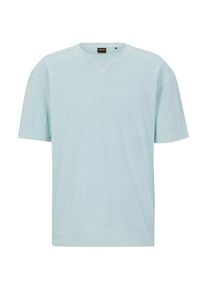 BOSS Orange, T-shirt z dżerseju, slub yarn Jasnoszary