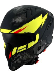 Suomy Armor Hi Volt, straalhelm , kleur: Mat Zwart/Geel/Grijs , maat: M