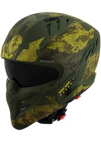 Suomy Armor Urban Squad Camo, straalhelm , kleur: Mat Donkergroen/Lichtgroen , maat: M
