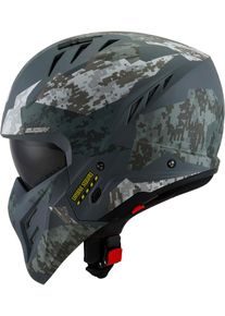 Suomy Armor Urban Squad Camo, casque modulaire , couleur: Mat Gris Foncé/Gris Clair , taille: S