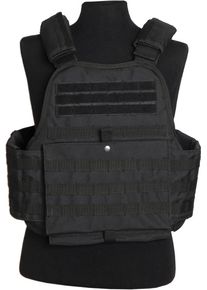 Mil-Tec Plate Carrier, chaleco , color: Negro , tamaño: Talla única