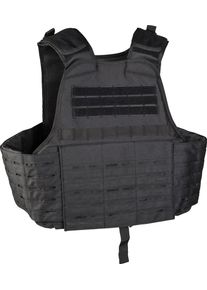 Mil-Tec Laser Cut Carrier, chaleco , color: Negro , tamaño: Talla única