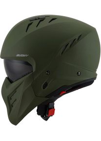 Suomy Armor Plain, modulaire helm , kleur: Mat-Donkergroen , maat: XL