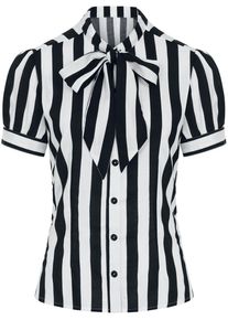 Hell Bunny Juno Blouse Bluse schwarz/weiß