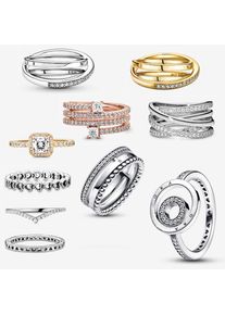 Kenora jewelry ladies wedding ring original 925 sterling silver zirconium ring DIY handmade Pandora luxury 2023 hot sale