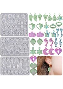 Dip Glue Diy Resin UV Glue Grinding Tool Silicone Mold Mirror Surface Handmade Eardrop Mold Jewelry Earrings Silicone Mold