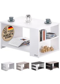 Casaria® Tavolino Santa Cruz bianco 90x59x47cm