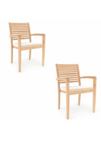 Garland® Cuscino Toscana Set di 2 Bianco 60x60x7cm
