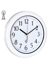 Monzana® Orologio da parete radiocomandato bianco Ø30cm impermeabile