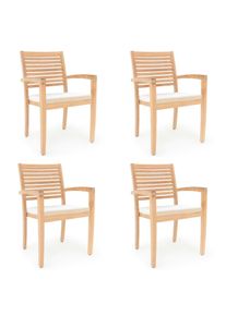 Garland® Cuscino Toscana Set di 4 cuscini bianchi 60x60x7cm