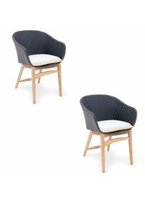 Garland® Cuscino per sedile Milano Torino Set di 2 Bianco 60x60x7cm