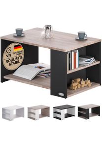 Casaria® Tavolino Santa Cruz legno/grigio 90x59x47cm