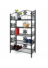 Casaria® Scaffale in metallo nero opaco 60x30x112cm