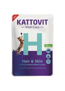 6x85g Kattovit Vital Care Hair & Skin Pouches met Gevogelte nat kattenvoer