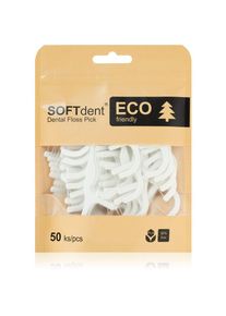 SOFTdent ECO Dental Floss Pick stuzzicadenti con filo interdentale 50 pz