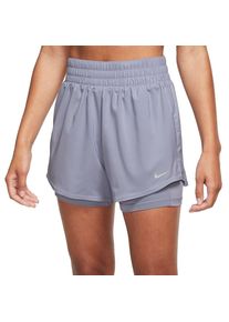 Nike Damen Dri-Fit One High-Waisted 3" 2-in-1 Shorts lila
