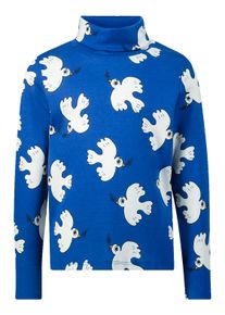 mini rodini Kinder Blauw shirt met lange mouwen