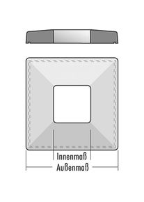 Raab&reg; Plaque de couverture pour chemin&eacute;e en b&eacute;ton monobloc, 68x68 cm, 20x20 cm