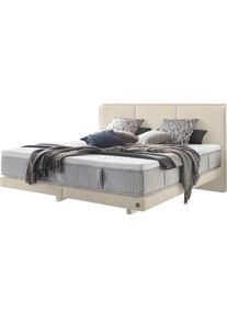 ADA Premium Boxspringbett »Levia«, Bk Kh Tf 1000 Pm, Matratze Mit Integriertem Topper beige, Größe Liegefläche B/L: 160 cm x 200 cm Bouclé-Stoff...