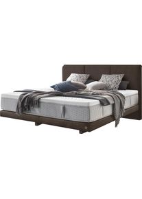 ADA Premium Boxspringbett »Levia«, Bk Kh Tf 1000 Pm, Matratze Mit Integriertem Topper braun, Größe Liegefläche B/L: 160 cm x 200 cm Flachgewebe...