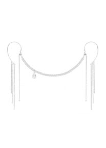 Long Metal Water Drop Pendant Face Chain Hanging Ear Jewelry for Girl Tassel Head Chains Face Accessories