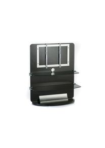 Electronic-Star TV bútor, üveg, 2 emeletes, LCD tartó rack, fekete