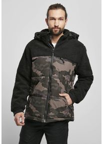 Brandit Jackson Teddyfleece Jacket black/darkcamo - 4XL