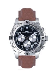 Fynch-Hatton Heren Analoog horloge bruin / zwart / zilver One Size