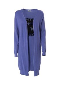 Influencer Dames Gebreid vest blauw / zwart L