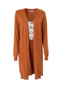 Influencer Dames Gebreid vest bruin / wit L