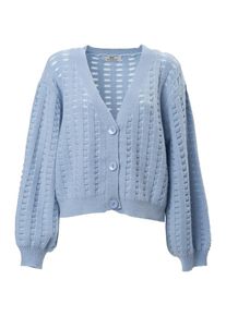 Influencer Dames Gebreid vest blauw M