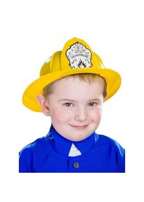 maskworld Casque de pompier jaune pour enfants